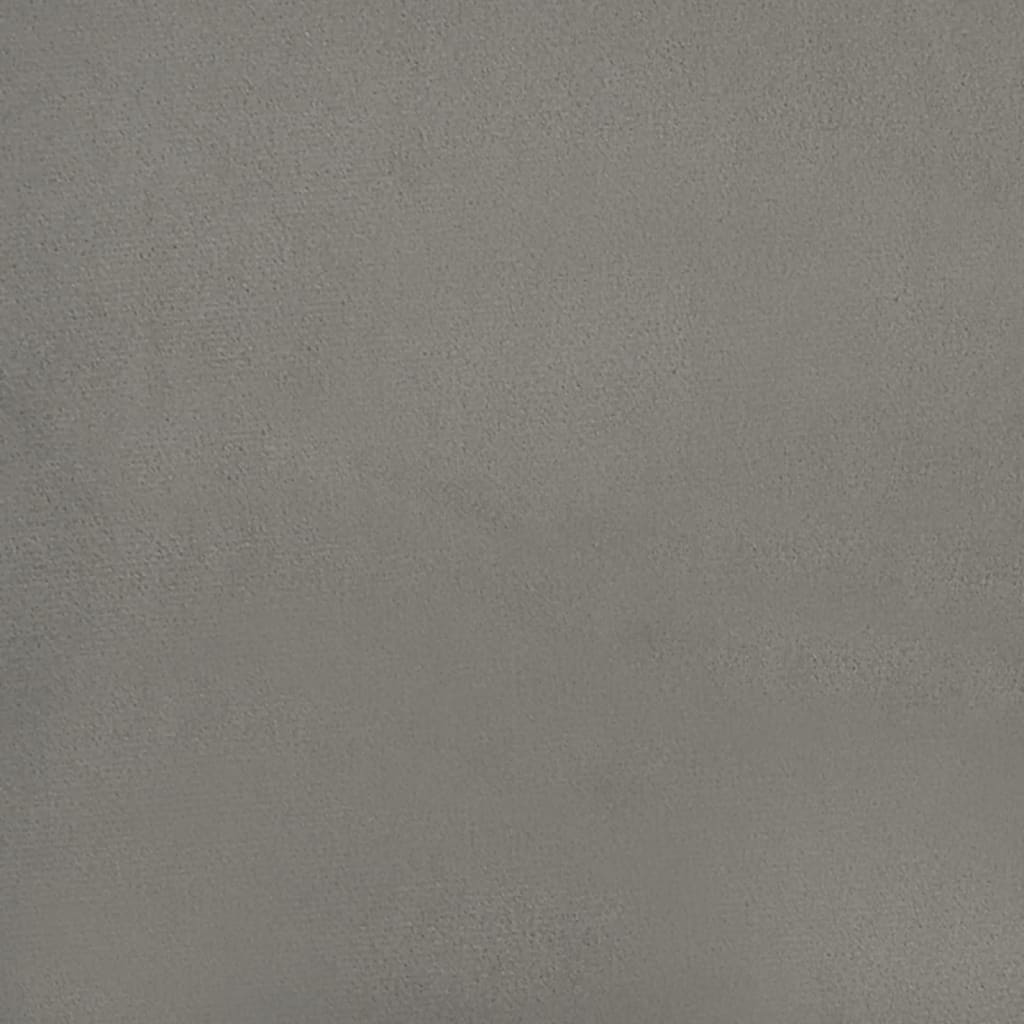 vidaXL Cadru de pat, gri deschis, 140x190 cm, catifea