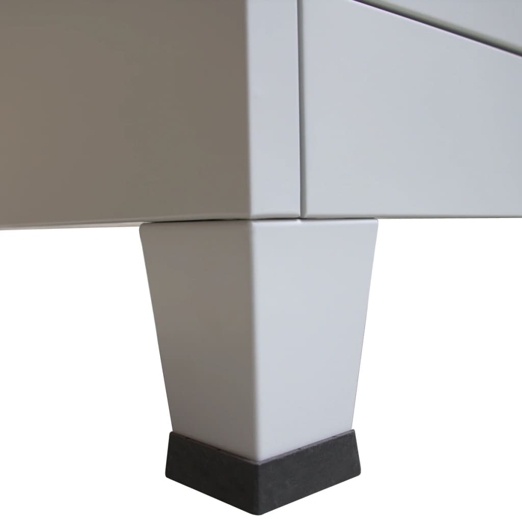 vidaXL Dulap de birou cu 2 uși din oțel 90x40x180 cm, gri