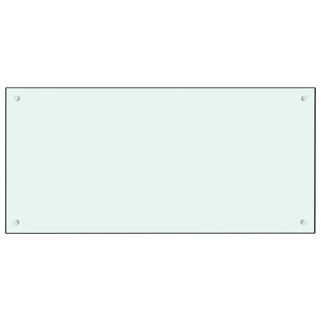 vidaXL Panou antistropi de bucătărie, alb, 100x50 cm sticlă securizată