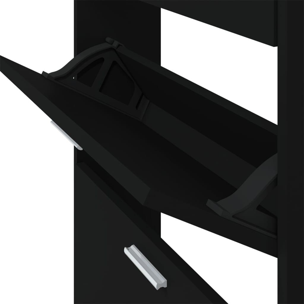 vidaXL Pantofar, negru, 59x17x150 cm, lemn compozit