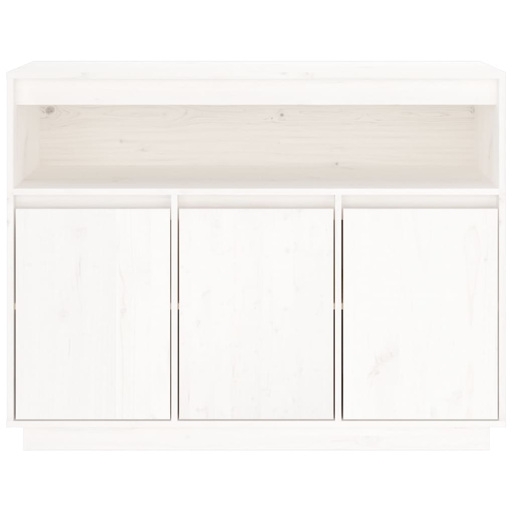 vidaXL Servantă, alb, 104,5x34x80 cm, lemn masiv de pin