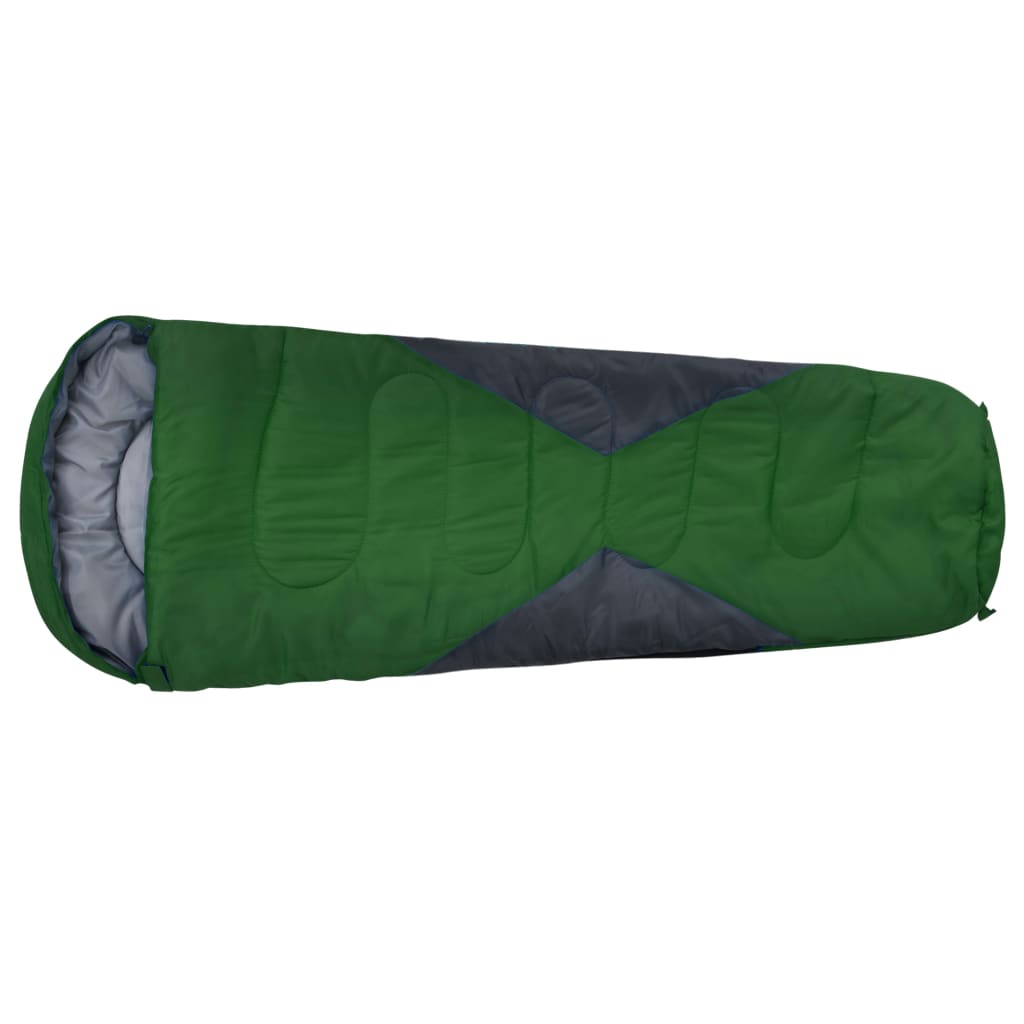vidaXL Sac de dormit ușor pentru copii tip mumie, verde, 670 g, 10°C