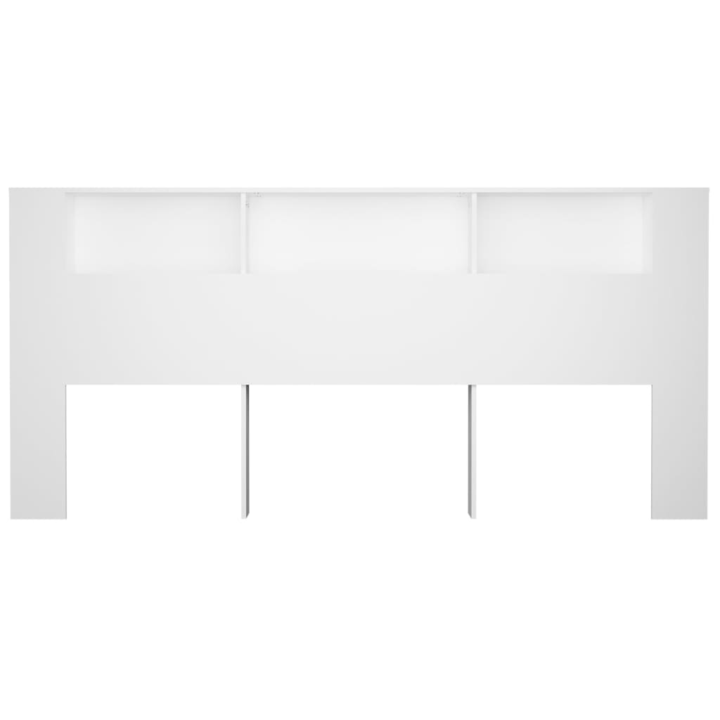 vidaXL Tăblie de pat cu dulap, alb, 220x18,5x104,5 cm