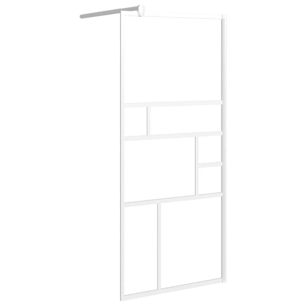 vidaXL Perete cabină de duș walk-in alb 80x195 cm sticlă ESG