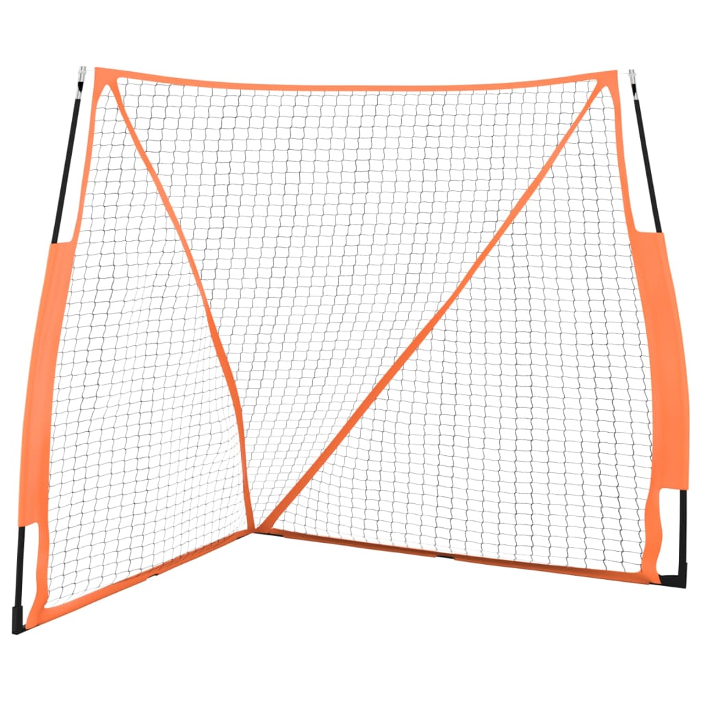 vidaXL Plasă baseball portabilă portocaliu/negru 183x182x183cm oțel/PE