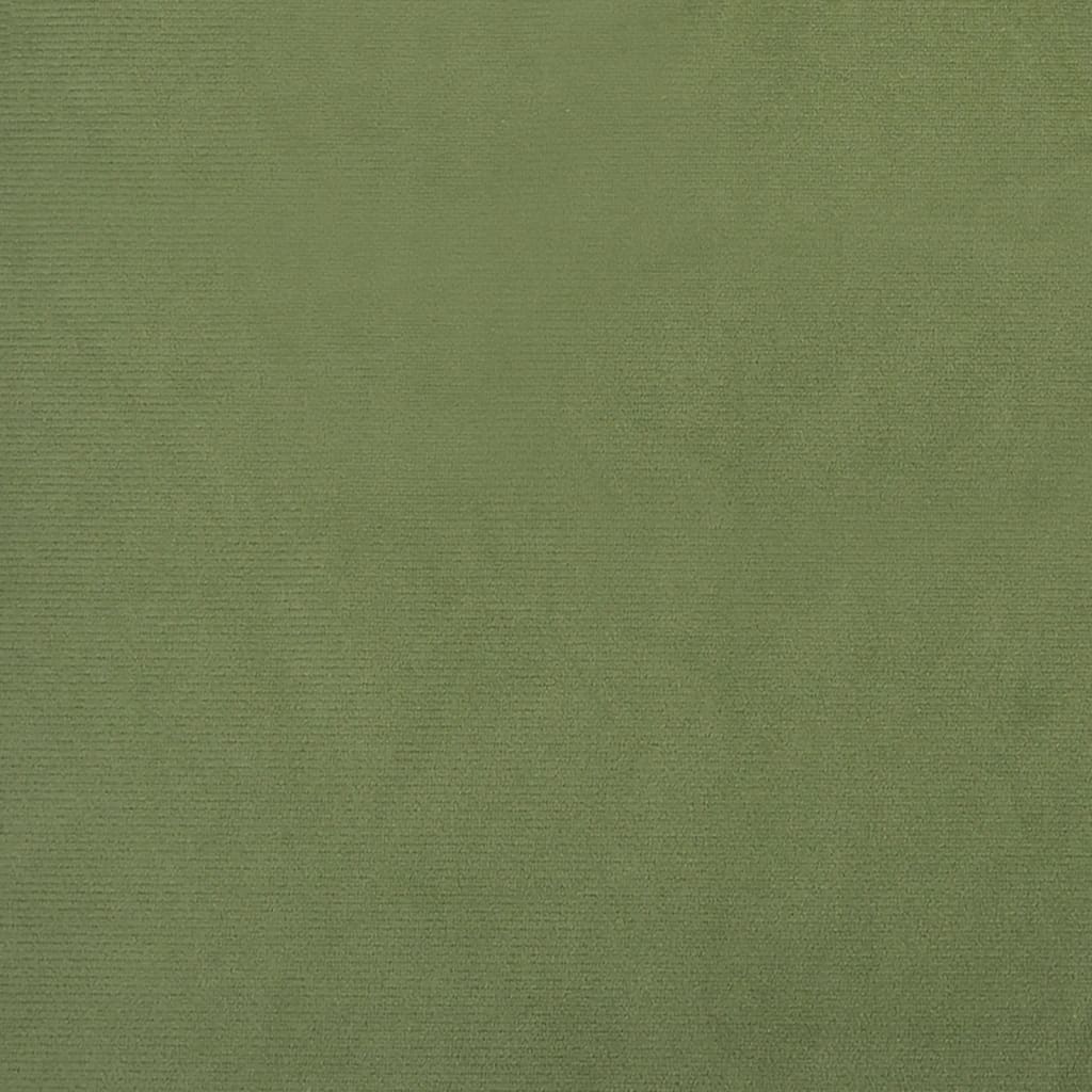 vidaXL Canapea extensibilă cu 2 locuri, verde deschis, catifea