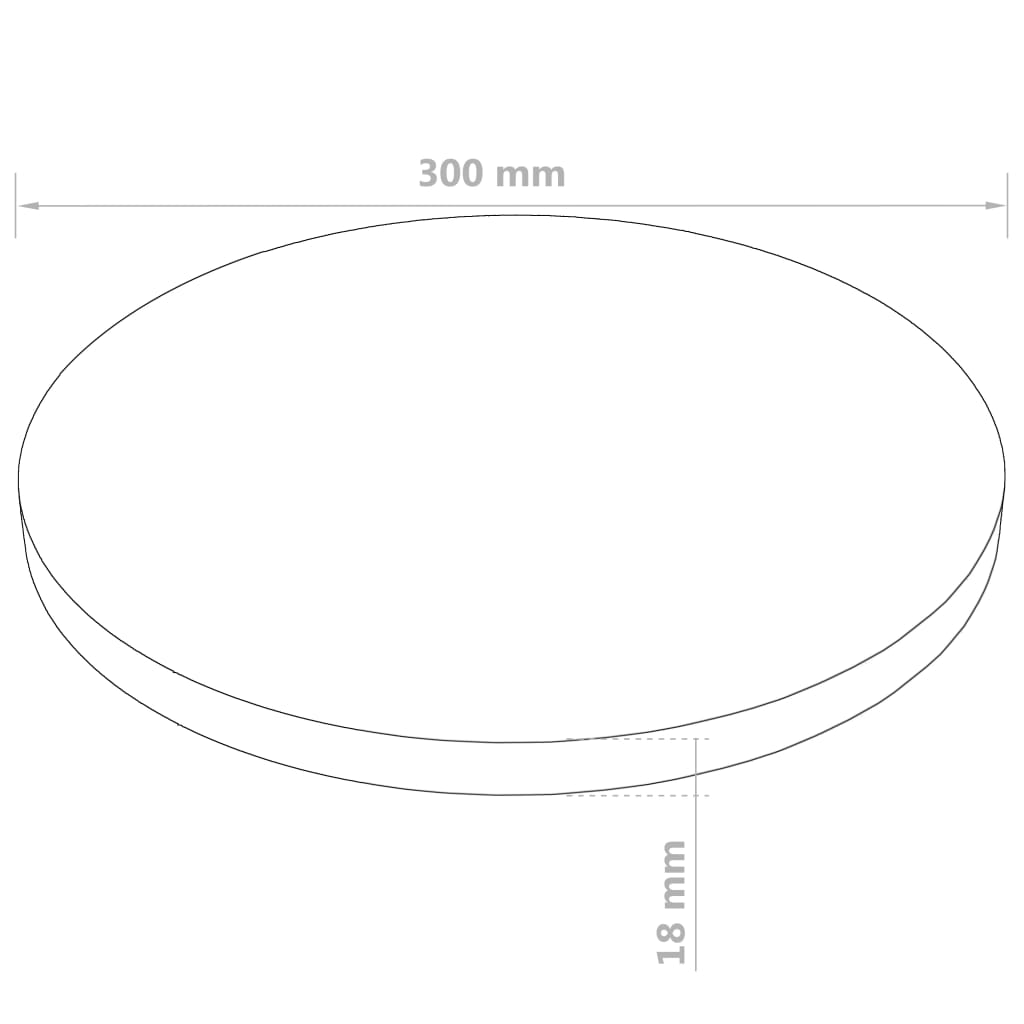 vidaXL Blat de masă rotund, MDF, 300 x 18 mm
