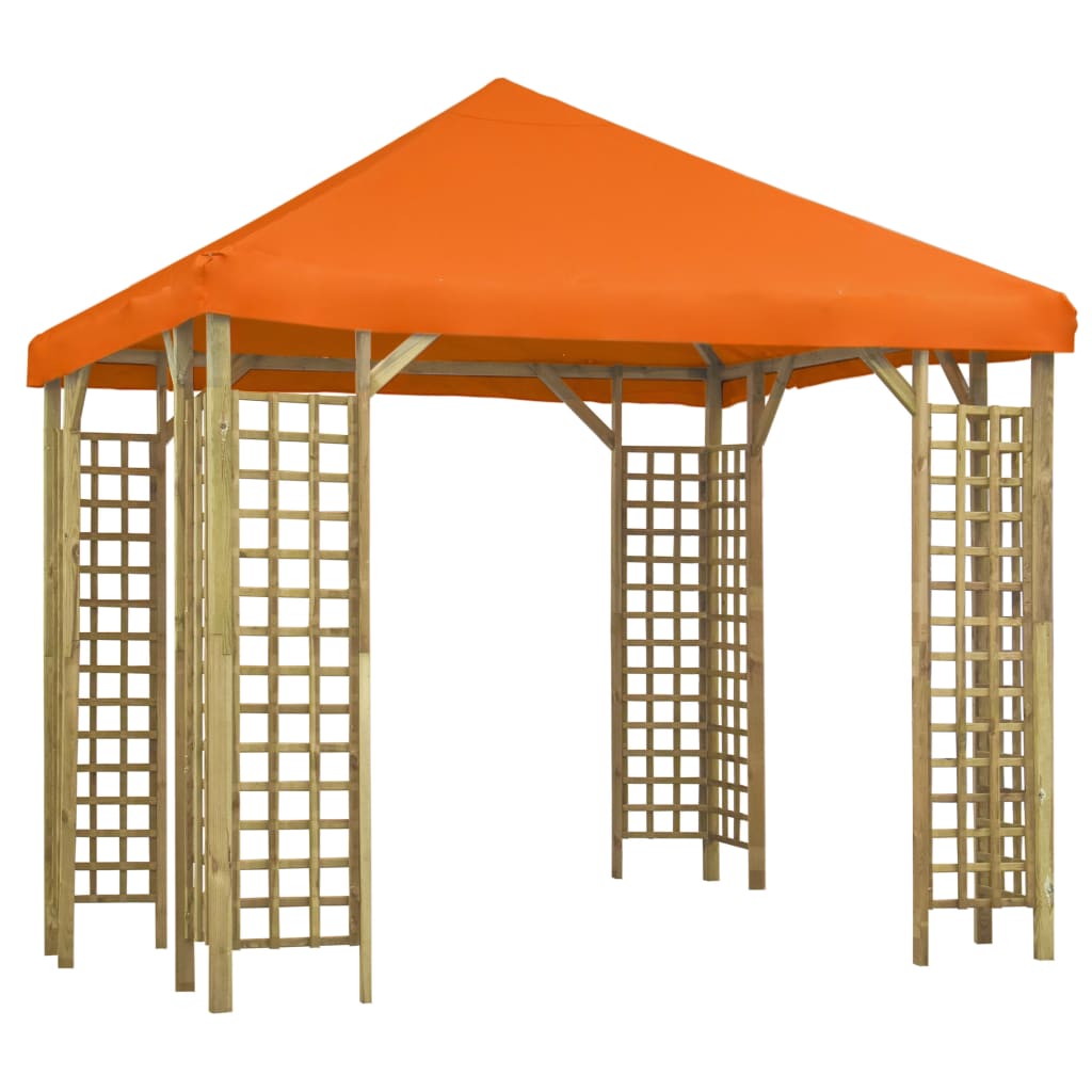 vidaXL Pavilion, portocaliu, 3 x 3 m (310032+47708)