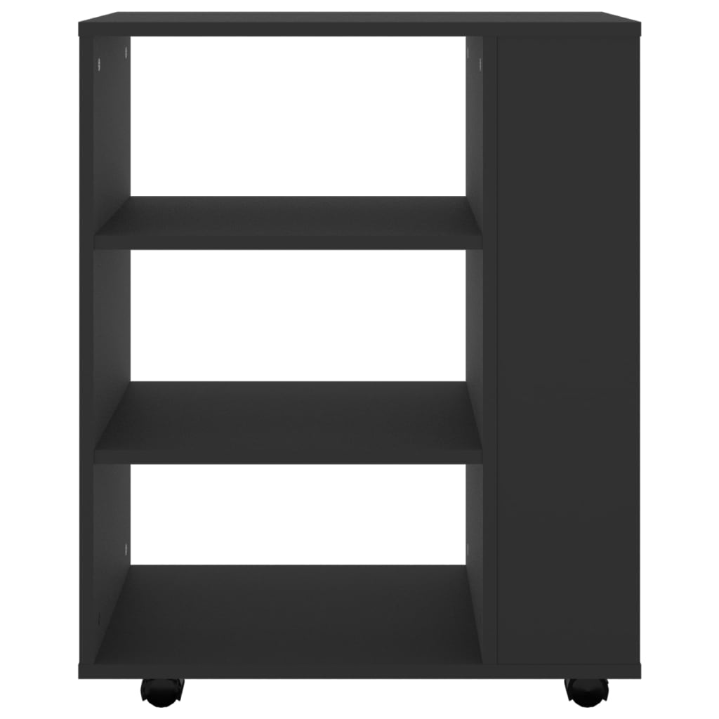 vidaXL Dulap cu roți, negru, 60x35x75 cm, PAL