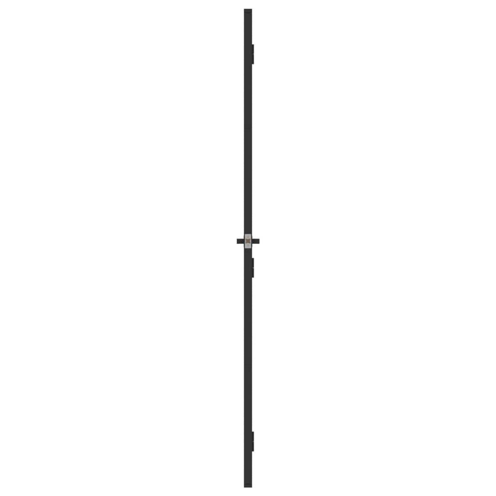 vidaXL Ușă interior negru 102,5x201,5 cm sticlă securiz./aluminiu slim