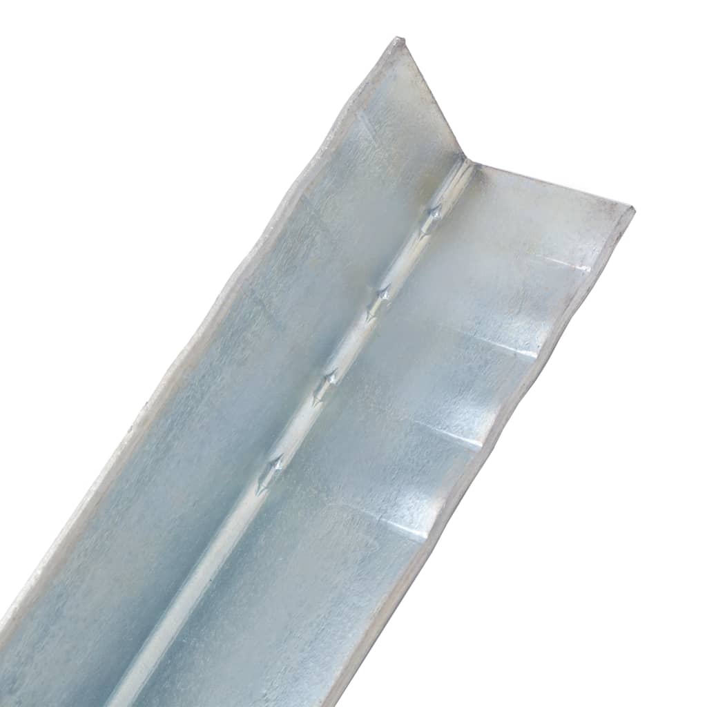 vidaXL Ancore de sol în formă de L, 2 buc, oțel galvanizat, 5x5x50 cm