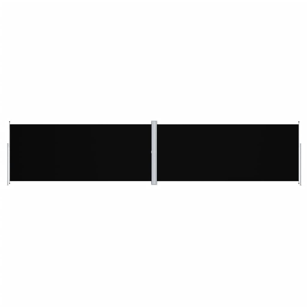 vidaXL Copertină laterală retractabilă, negru, 220x1000 cm