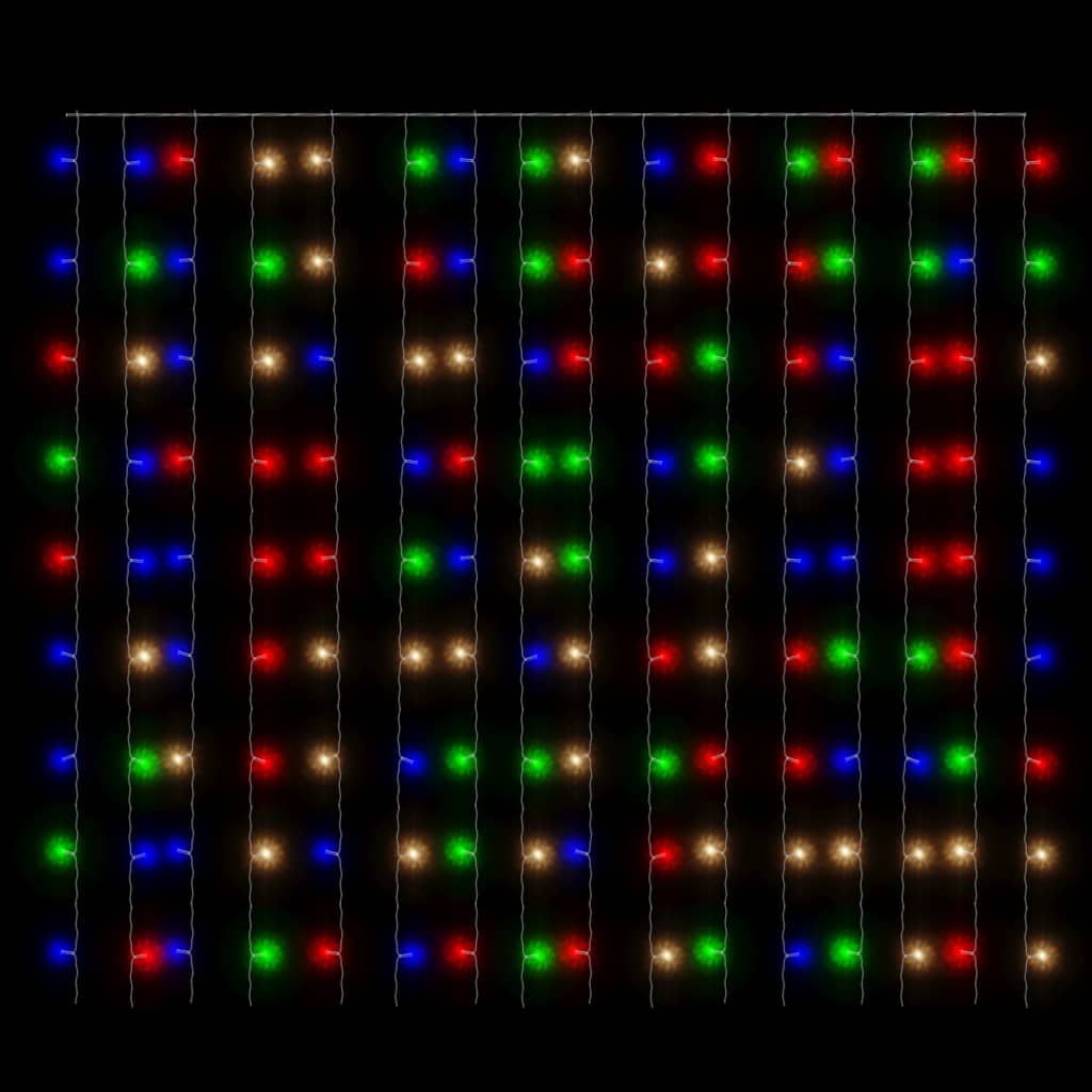 vidaXL Instalație lumini tip perdea 300 LED multicolor 3x3 m 8 funcții