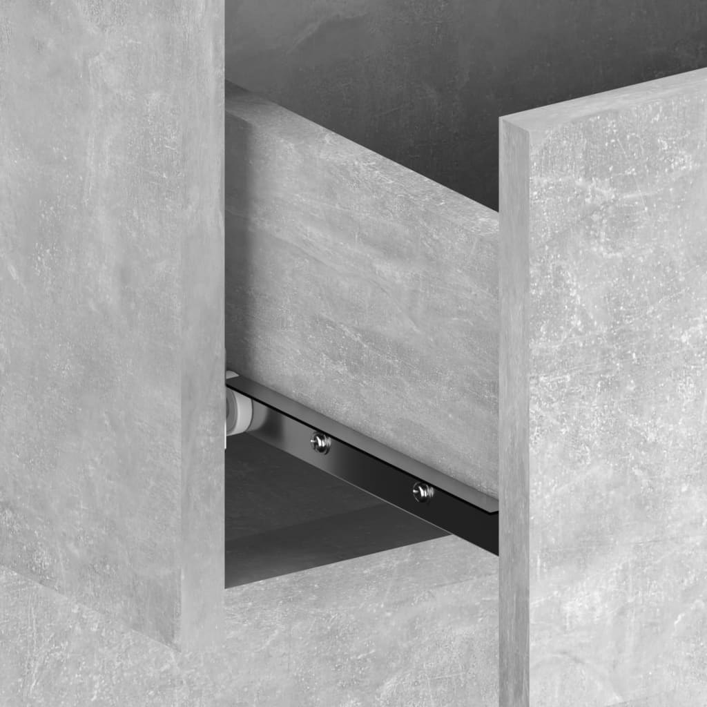 vidaXL Noptieră de perete, gri beton