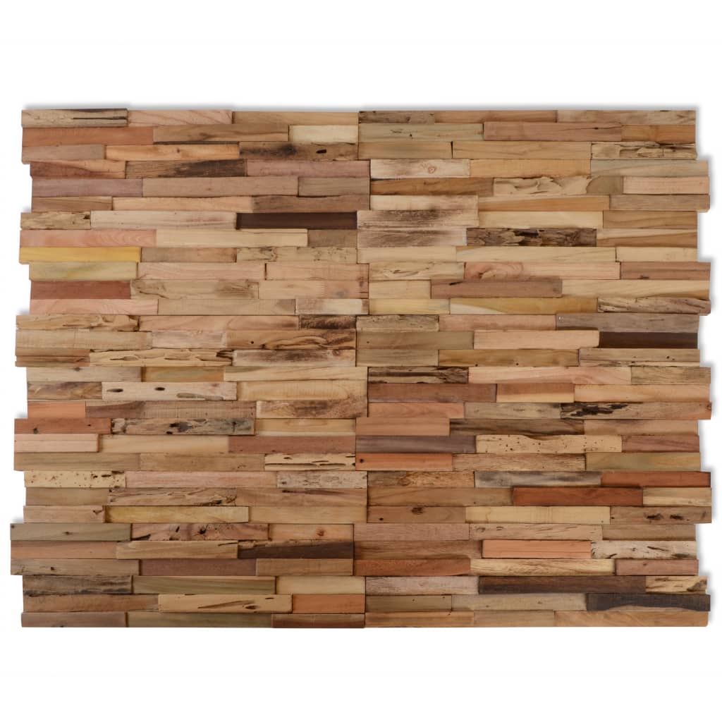 vidaXL Panouri placare pereți, 10 buc., 1,03 m², lemn de tec reciclat