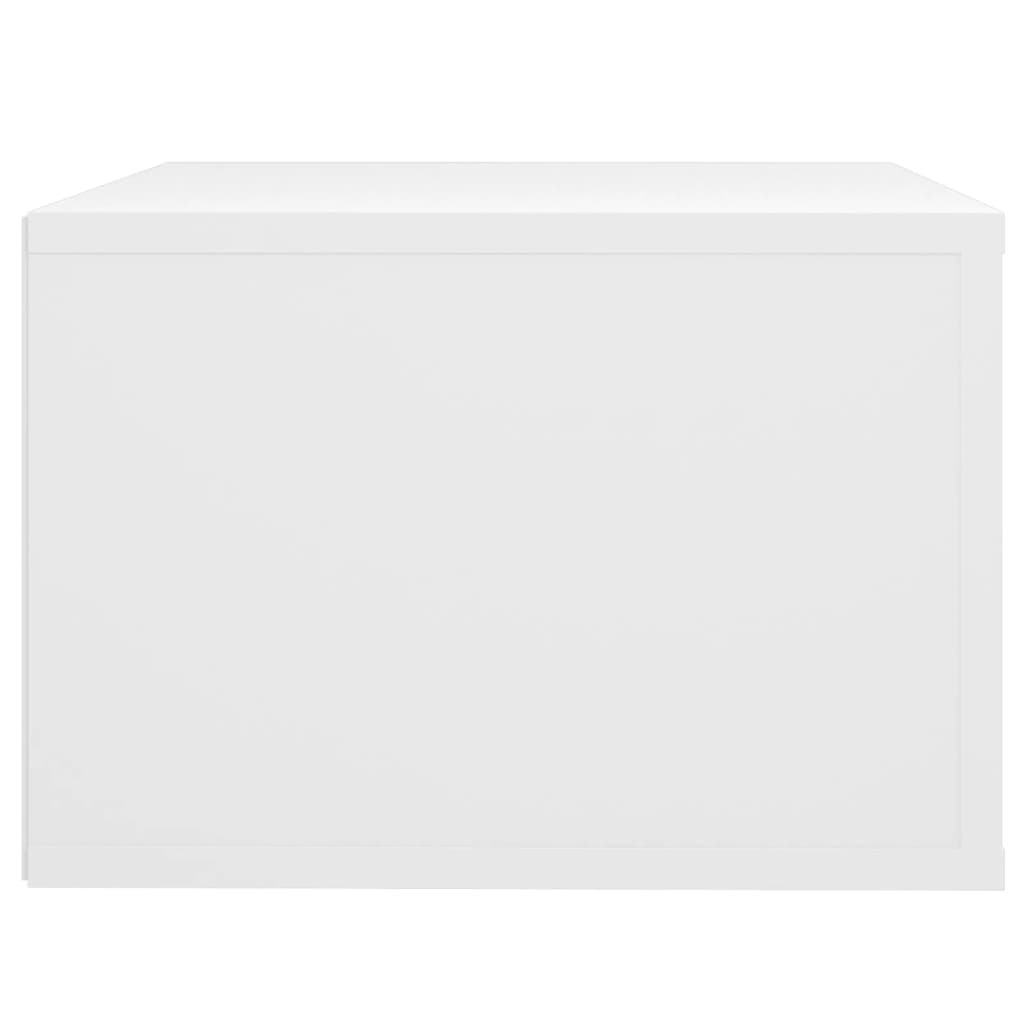 vidaXL Noptieră de perete, alb, 50x36x25 cm