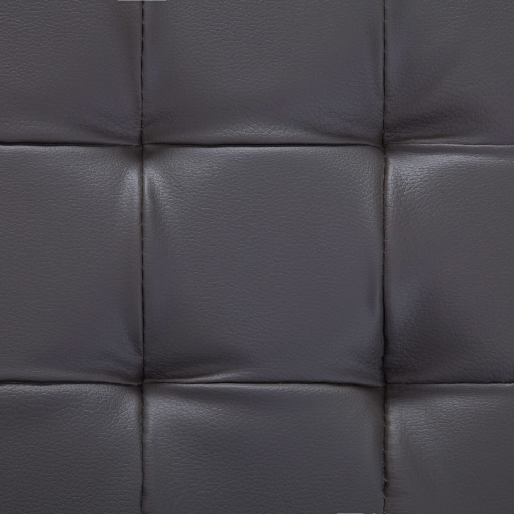 vidaXL Taburet de depozitare, gri, 87,5 cm, piele artificială