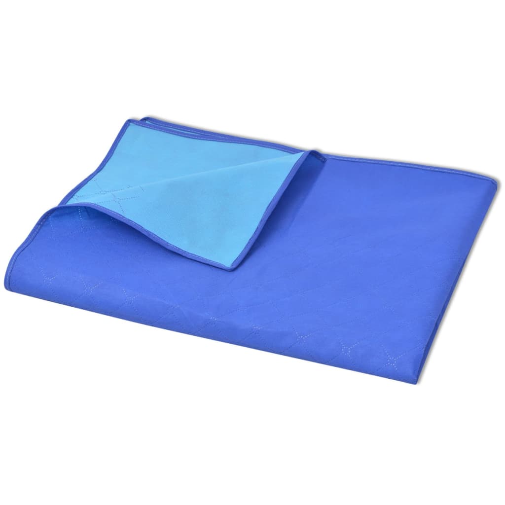 vidaXL Pătură pentru picnic, albastru și bleu, 100 x 150 cm