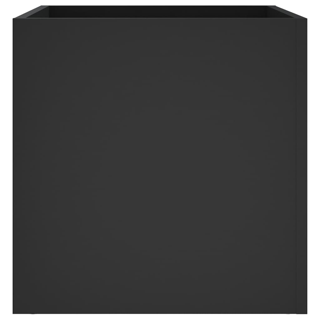 vidaXL Jardinieră cutie, negru, 40x40x40 cm, lemn prelucrat