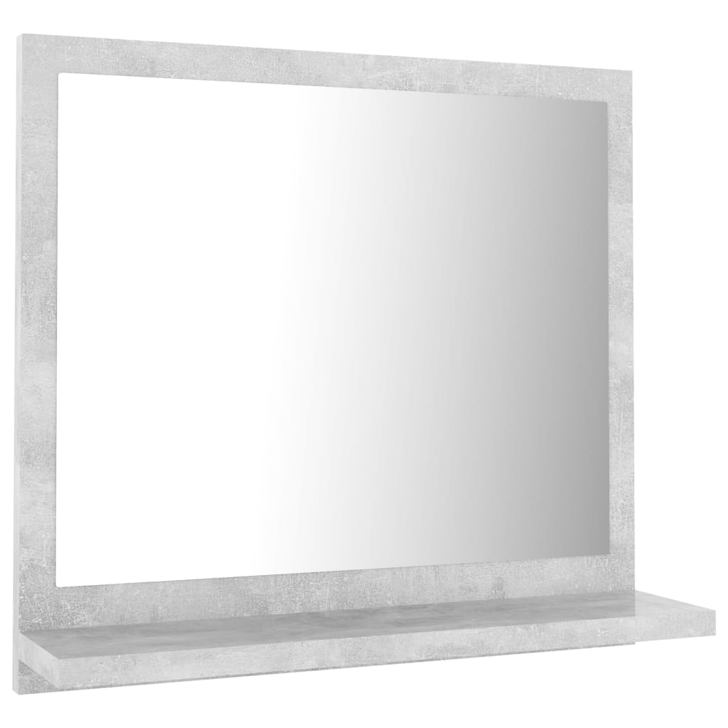 vidaXL Oglindă de baie, gri beton, 40 x 10,5 x 37 cm, PAL