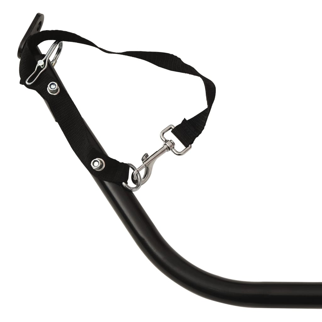 vidaXL Remorcă pentru biciclete, negru și gri, 30 kg, fier