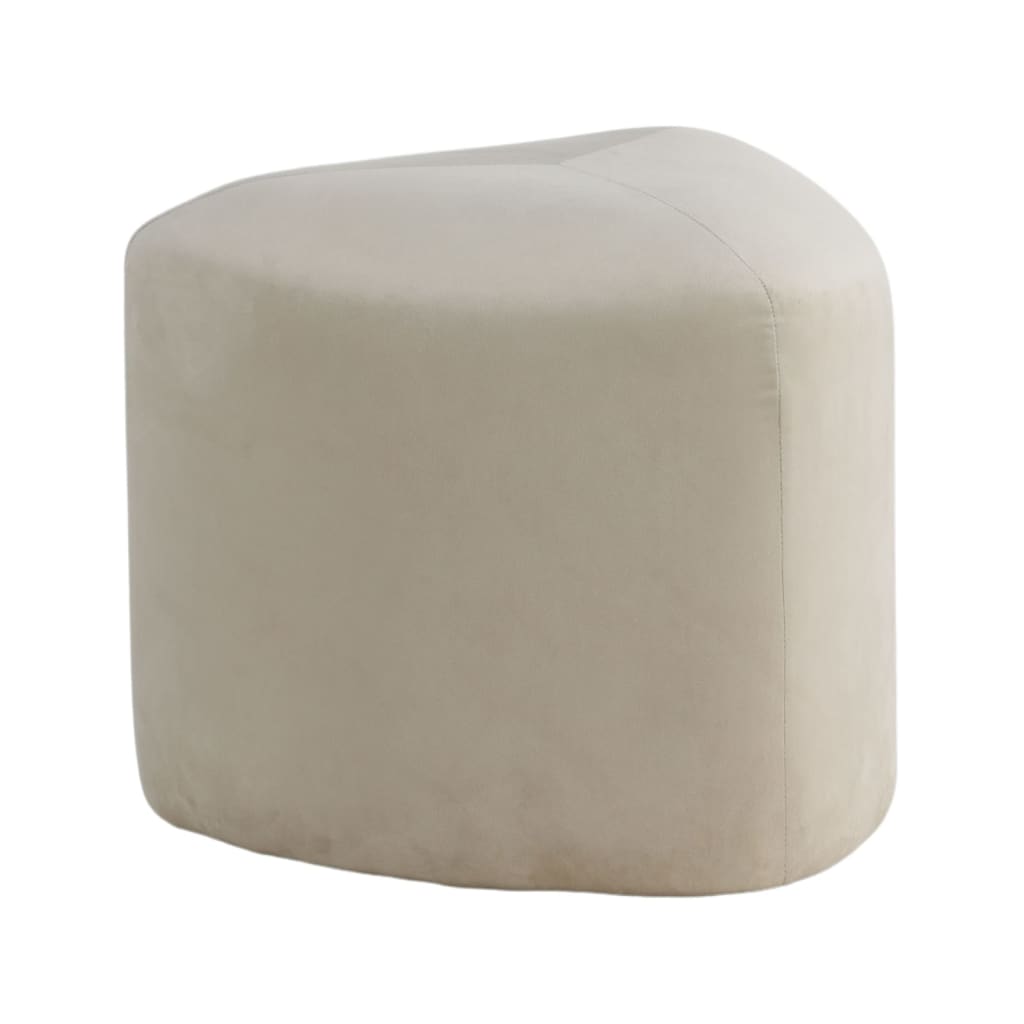 Venture Home Taburet „Peg”, 46x46x41 cm, alb, catifea