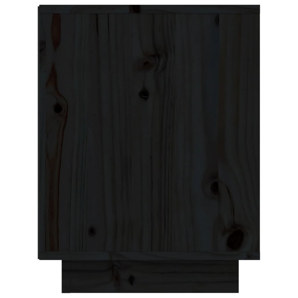 vidaXL Dulap pantofi, negru, 60x34x45 cm, lemn masiv de pin