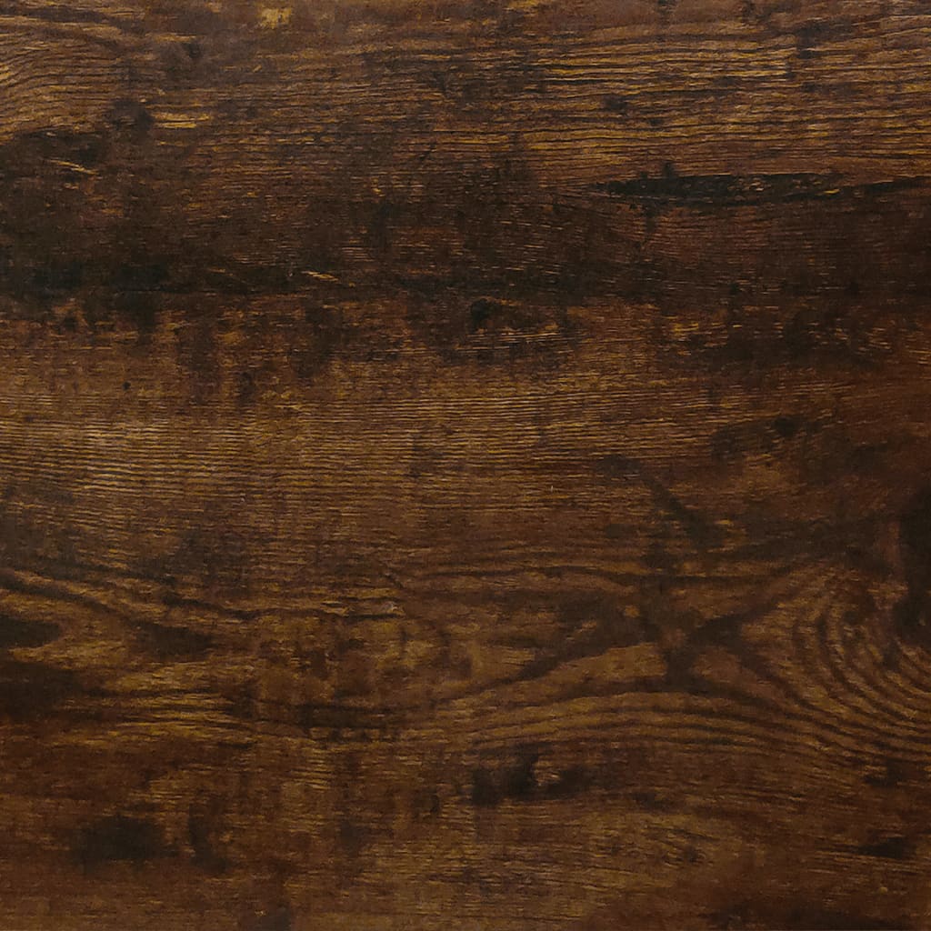 vidaXL Dulap cu sertare și roți, stejar fumuriu, lemn prelucrat