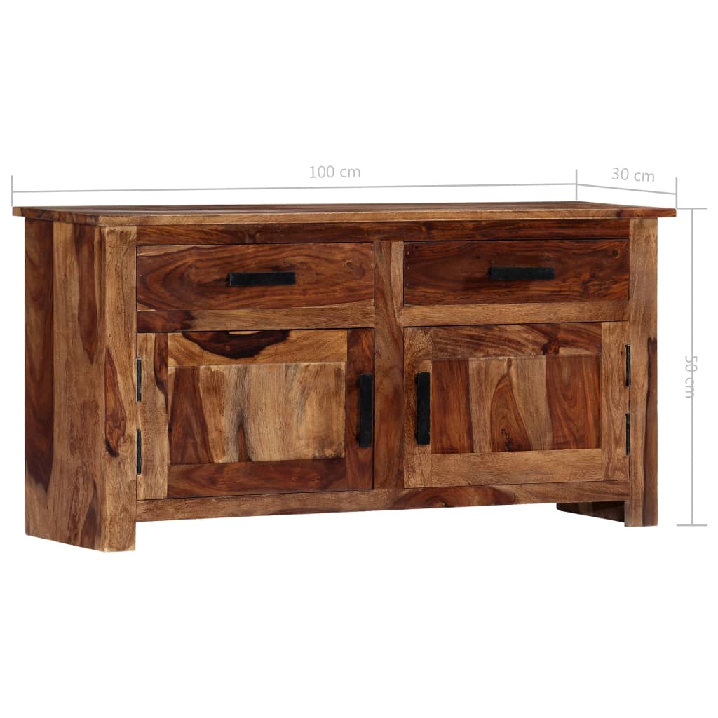 vidaXL Servantă, 100x30x50 cm, lemn masiv de sheesham