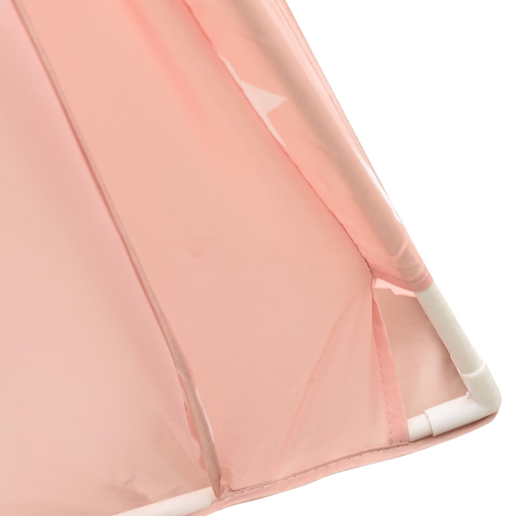vidaXL Cort de copii teepee cu geantă, roz 115x115x160 cm, poliester