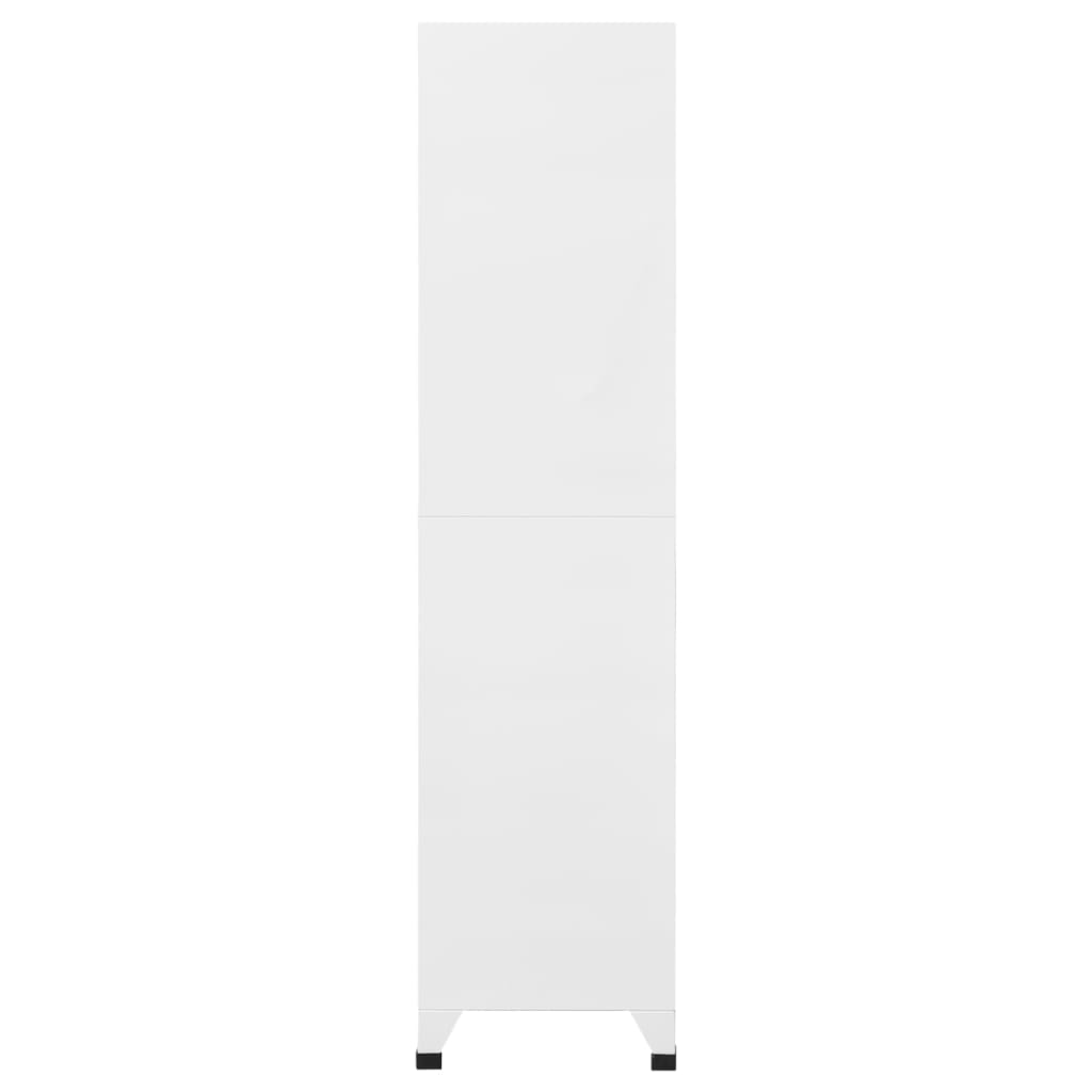 vidaXL Fișet, alb, 90x45x180 cm, oțel