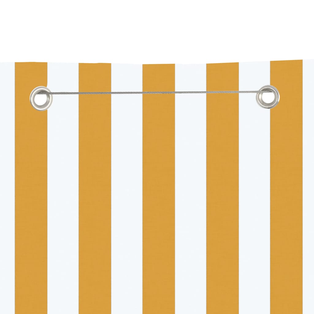 vidaXL Paravan de balcon, galben și alb, 120x240 cm, țesătură oxford