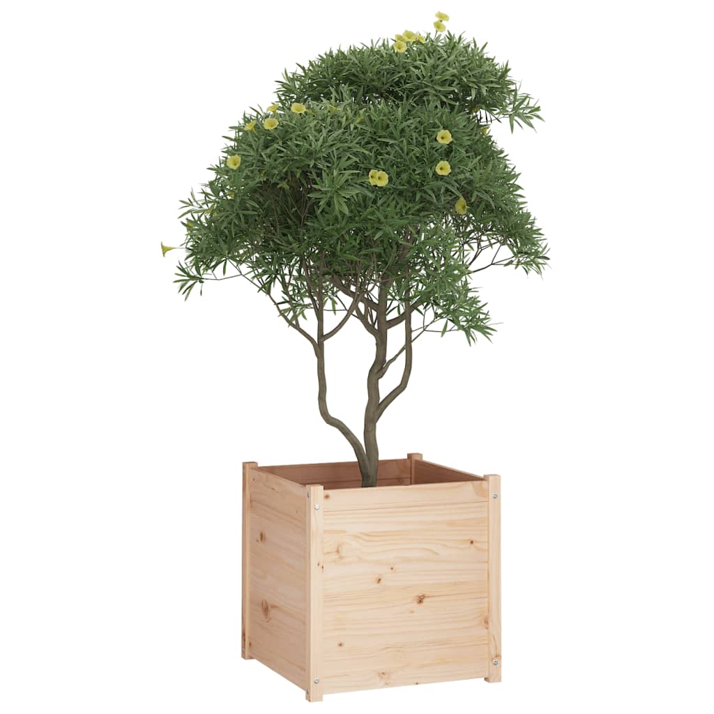 vidaXL Jardinieră de grădină, 60x60x60 cm, lemn masiv de pin