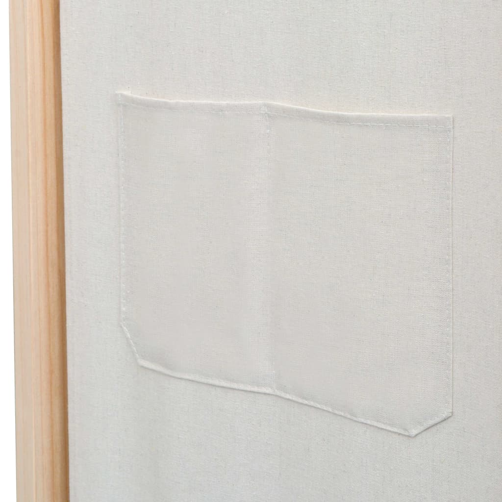 vidaXL Paravan de cameră cu 3 panouri, crem, 120x170x4 cm, textil