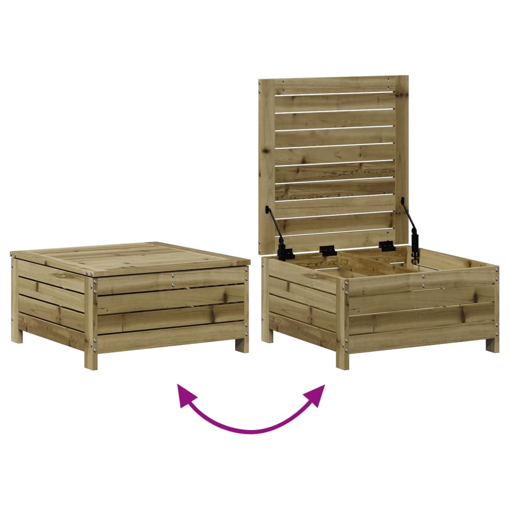 vidaXL Set mobilier de grădină, 7 piese, lemn de pin tratat