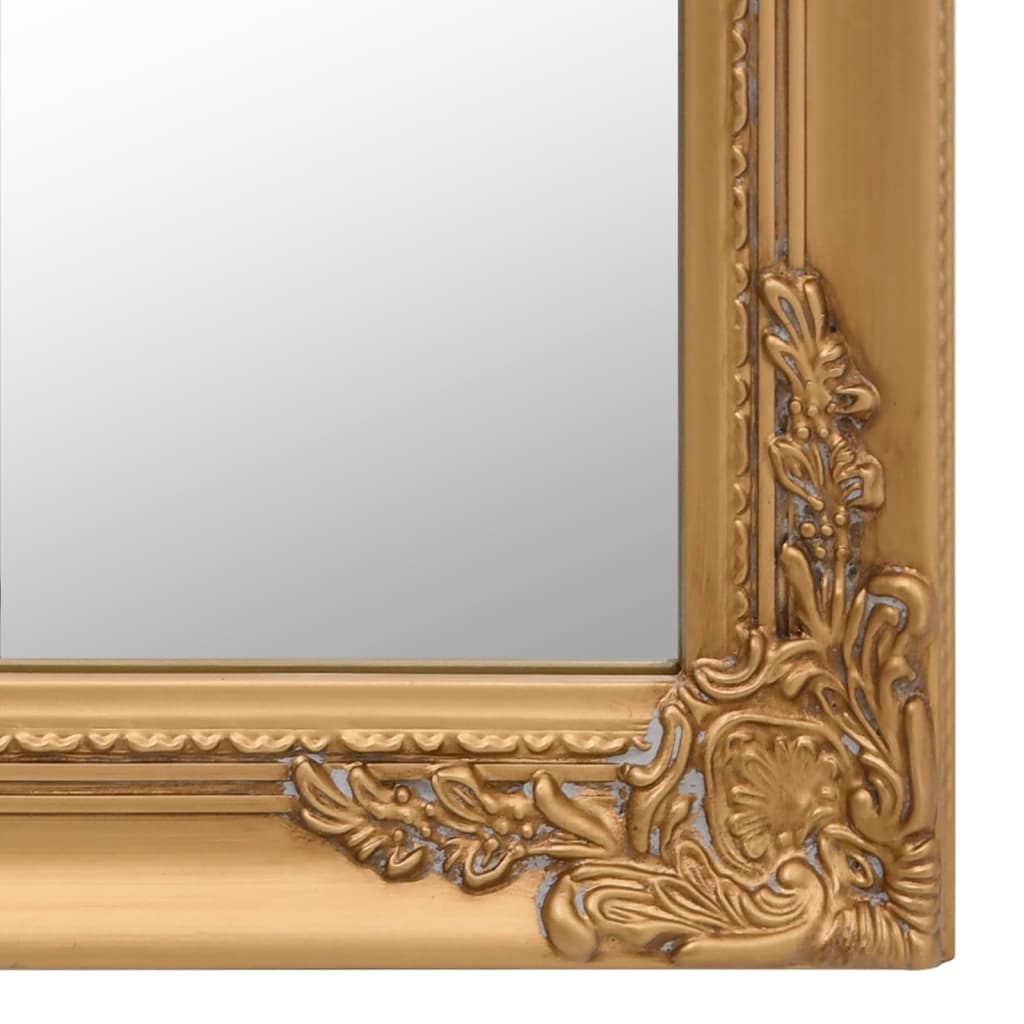 vidaXL Oglindă de sine stătătoare, auriu, 40x160 cm