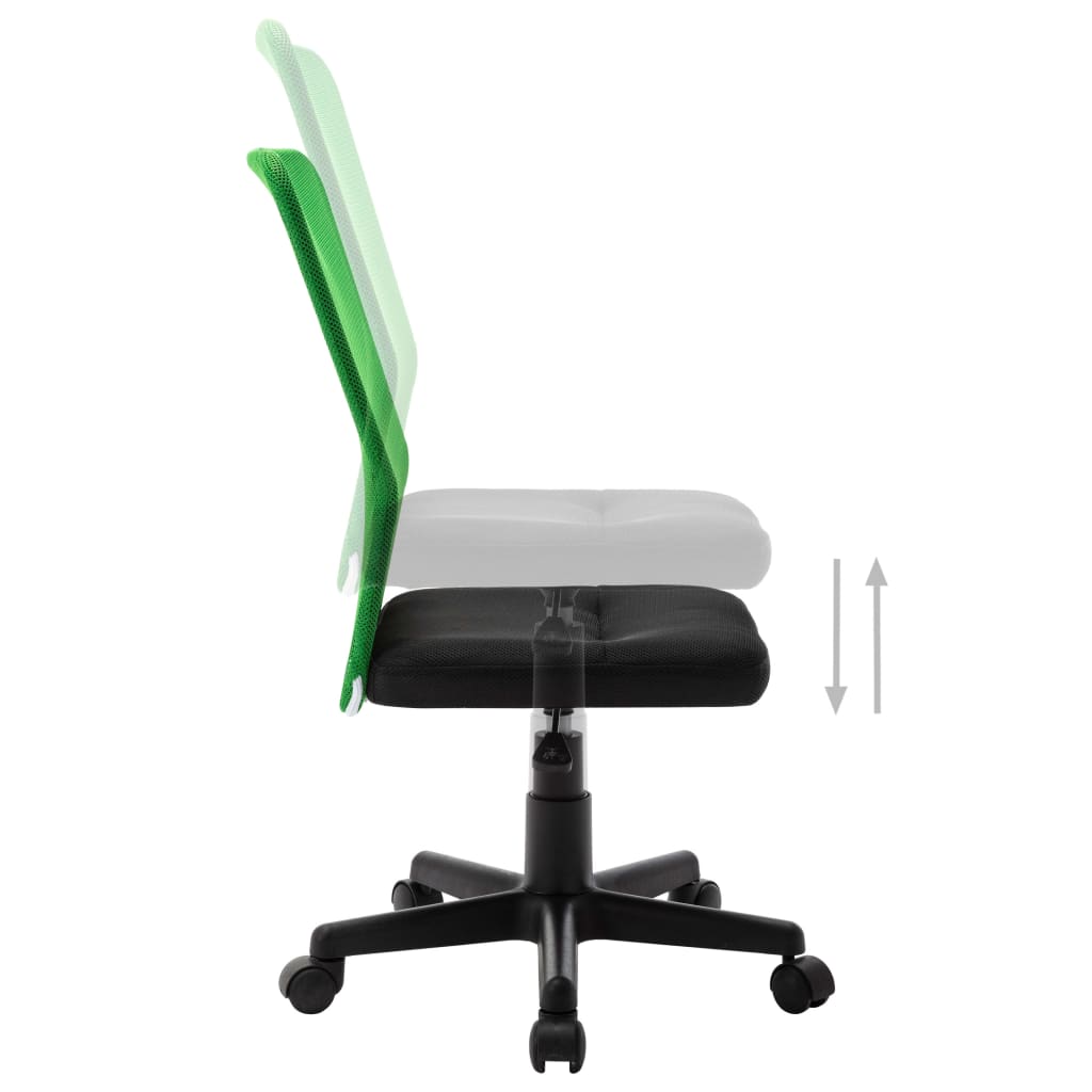 vidaXL Scaun de birou, negru și verde, 44x52x100 cm, plasă textilă