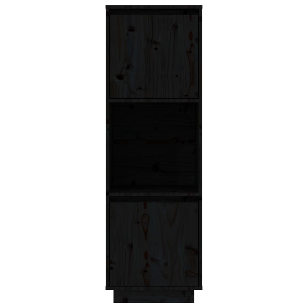 vidaXL Dulap înalt, negru, 38x35x117 cm, lemn masiv de pin