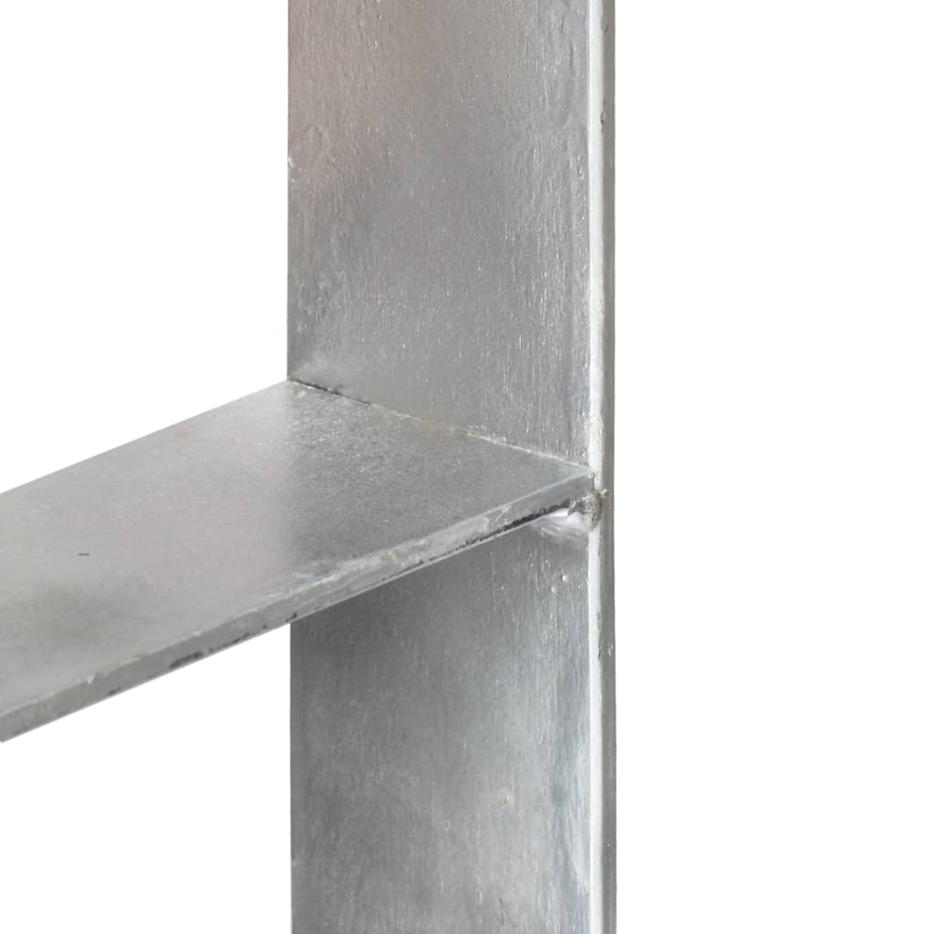 vidaXL Ancore de gard, 6 buc., argintiu, 12x6x60 cm, oțel galvanizat