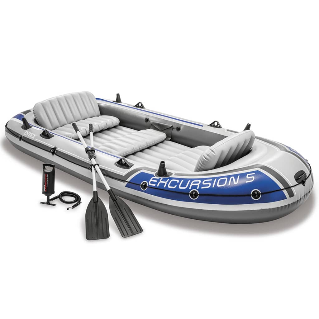 Intex Set barcă gonflabilă Excursion 5 cu vâsle și pompă, 68325NP