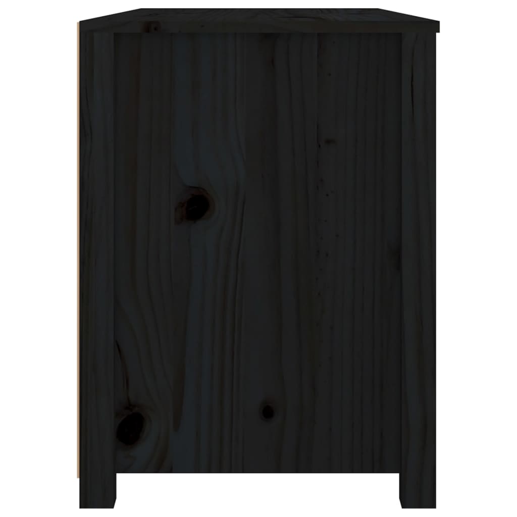 vidaXL Dulap lateral, negru, 100x40x54 cm, lemn masiv de pin