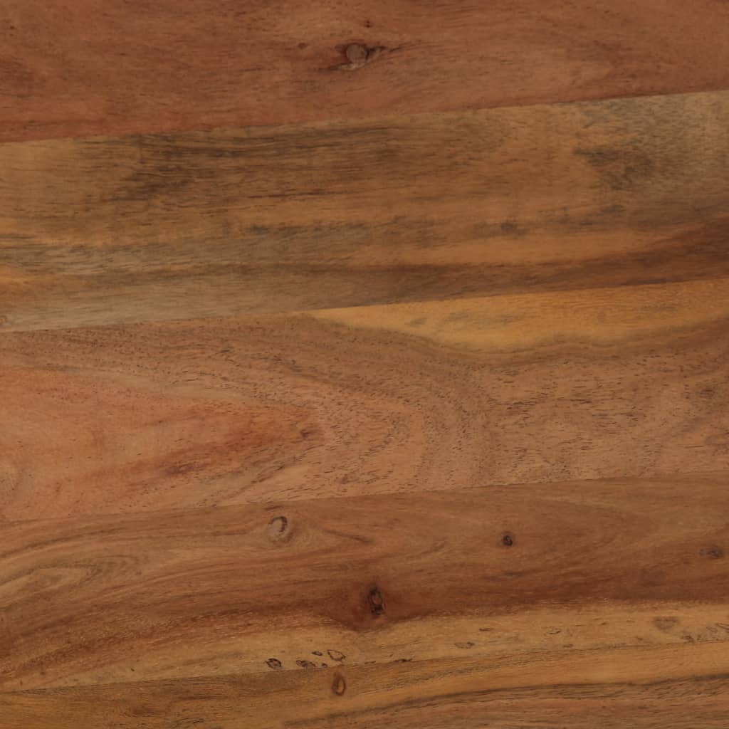 vidaXL Masă de bucătărie, lemn masiv de salcâm și oțel, 120x60x76 cm