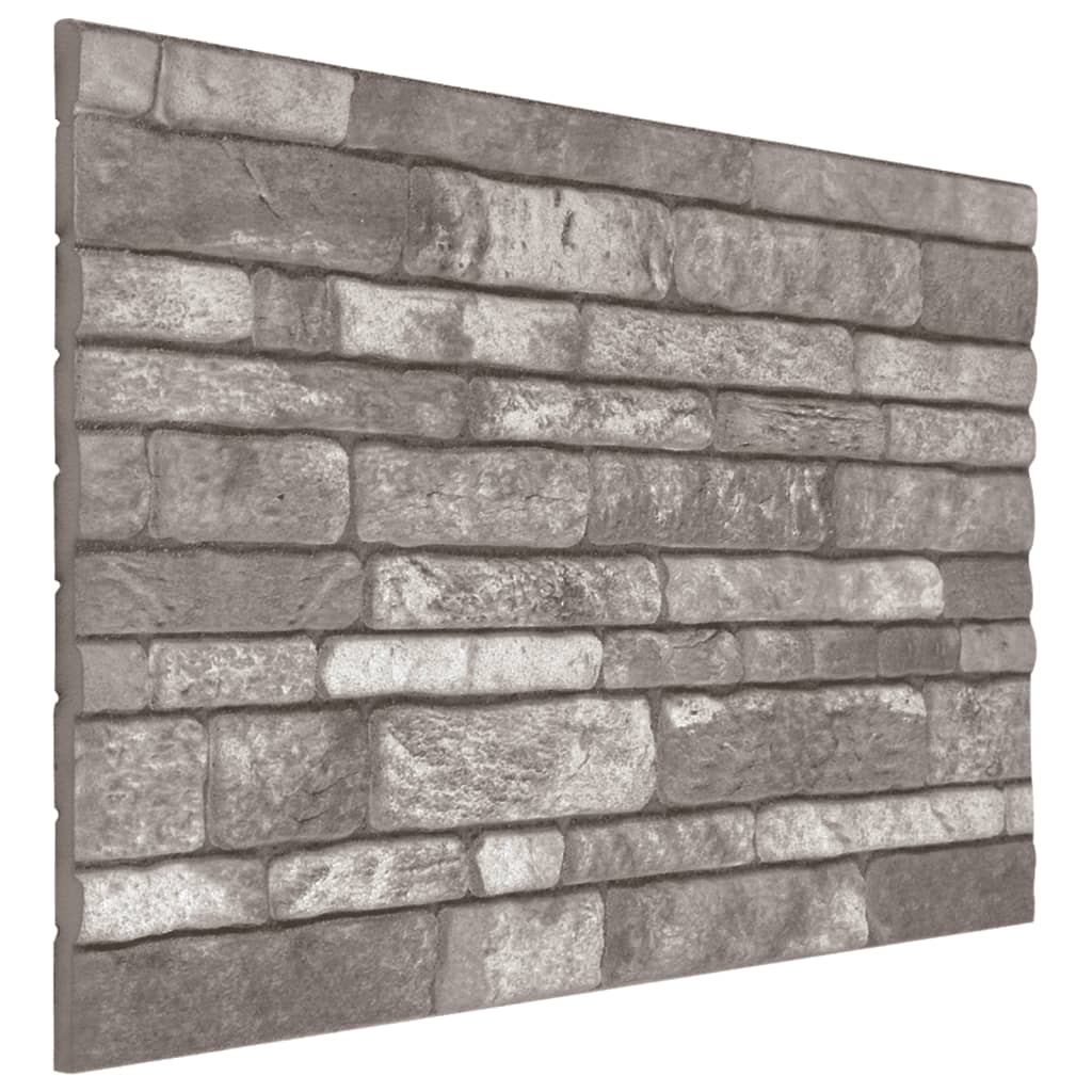 vidaXL Panouri de perete 3D, model cărămidă, gri închis, 10 buc., EPS