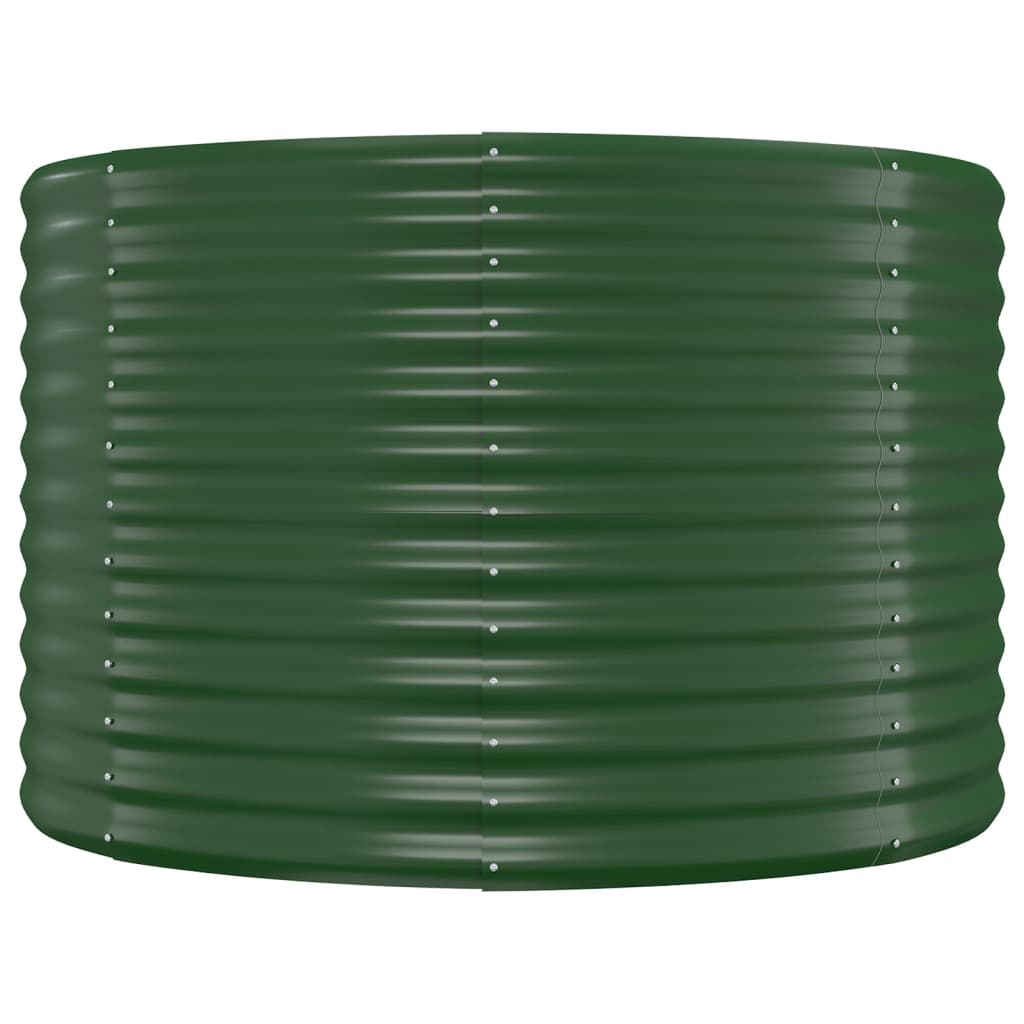 vidaXL Jardinieră, verde, 100x100x68 cm, oțel vopsit electrostatic