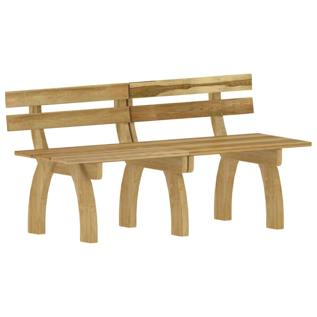 vidaXL Set mobilier de exterior, 3 piese, lemn de pin tratat