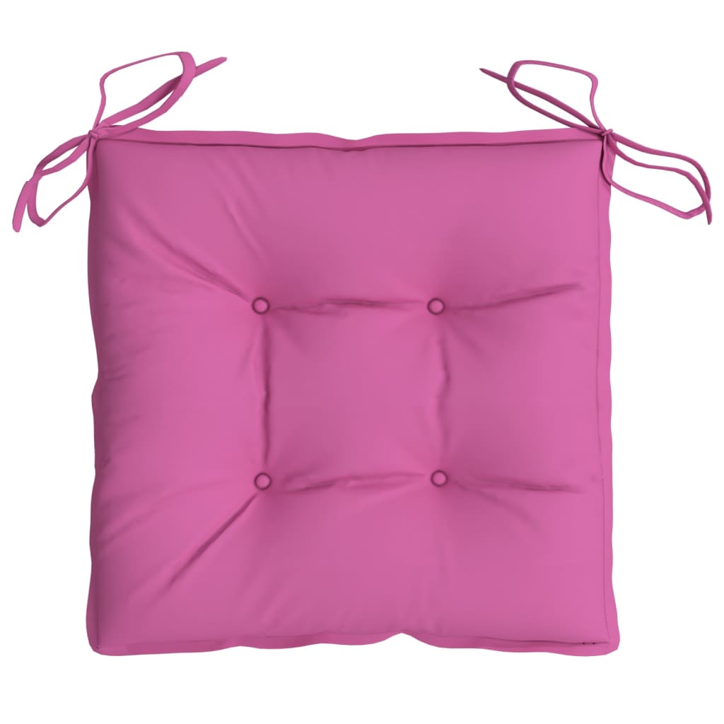 vidaXL Perne de scaun, 2 buc., pink, 40x40x7 cm, material textil