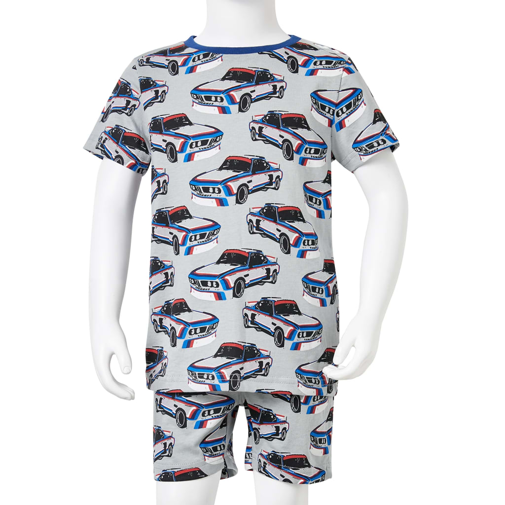 Pijamale pentru copii cu mâneci scurte, gri, 92