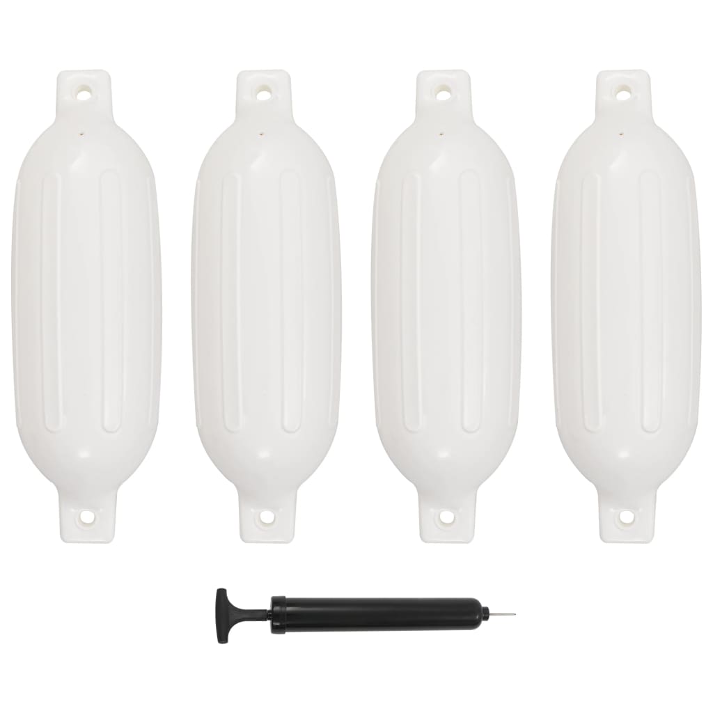 vidaXL Baloane de acostare, 4 buc., alb, 58,5 x 16,5 cm, PVC
