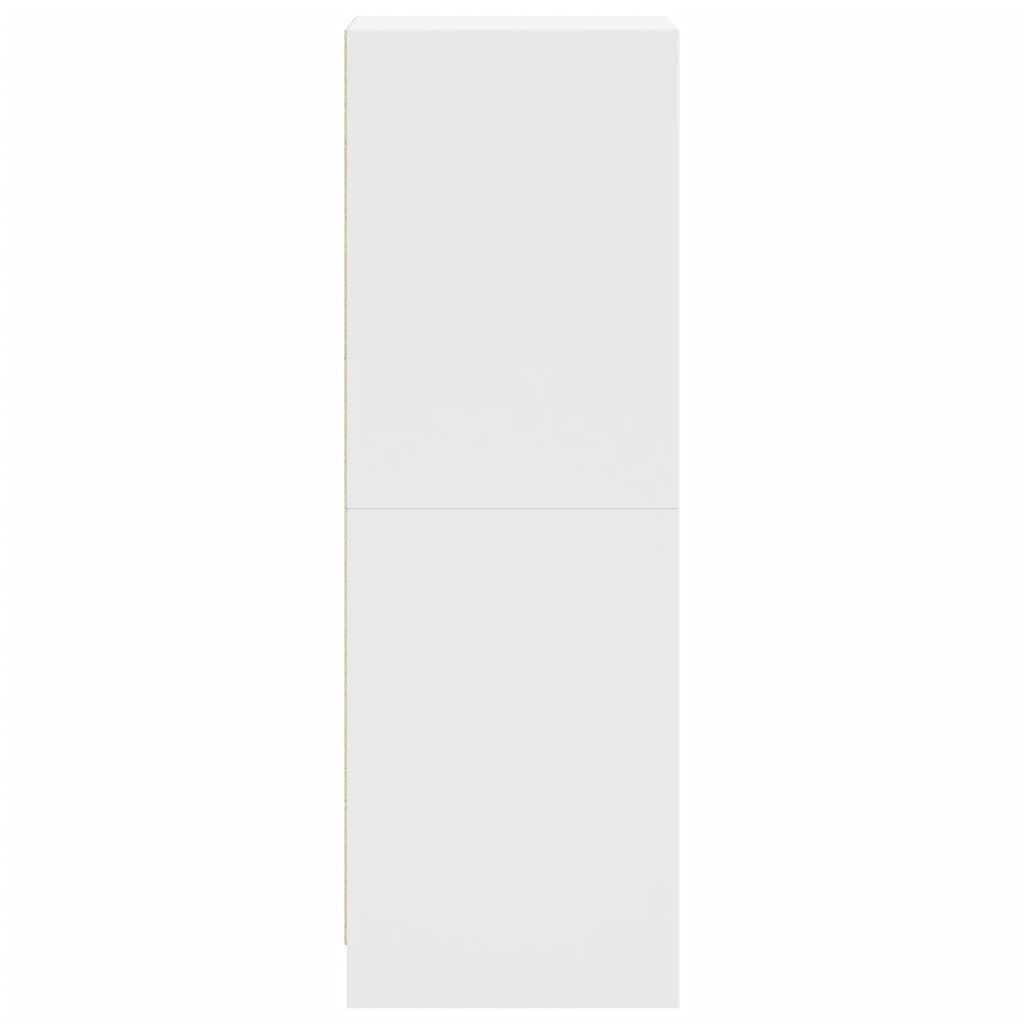 vidaXL Dulap cu uși din sticlă, alb, 35x37x109 cm