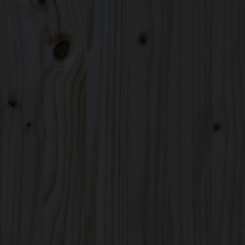 vidaXL Birou, negru, 110x50x75 cm, lemn masiv de pin